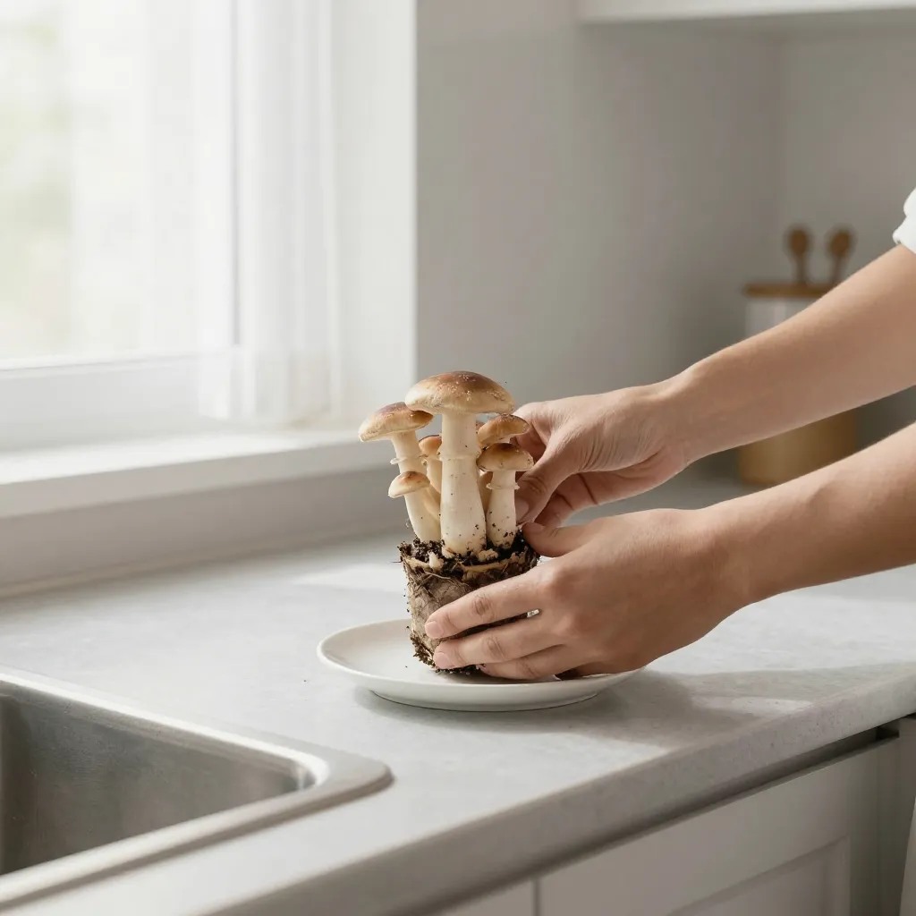Beautiful display of gourmet mushroom grow kits