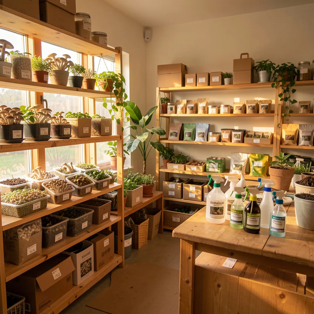 Close-up of perfect mushroom caps