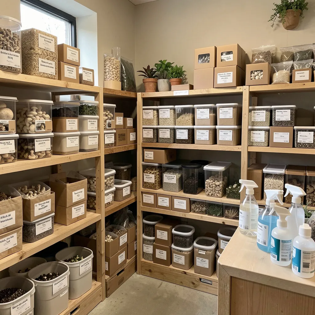Mushroom cultivation showcase